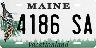 ME license plate 4186SA