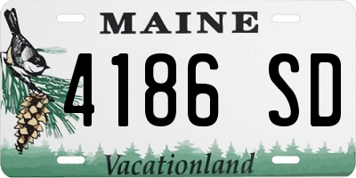 ME license plate 4186SD
