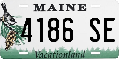 ME license plate 4186SE