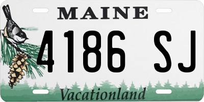 ME license plate 4186SJ