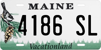 ME license plate 4186SL