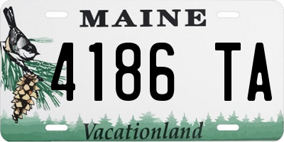 ME license plate 4186TA