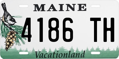 ME license plate 4186TH