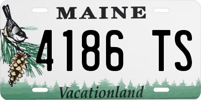 ME license plate 4186TS