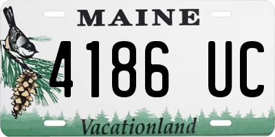 ME license plate 4186UC