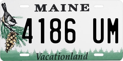 ME license plate 4186UM