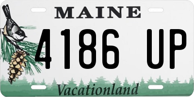 ME license plate 4186UP