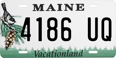 ME license plate 4186UQ