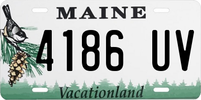 ME license plate 4186UV