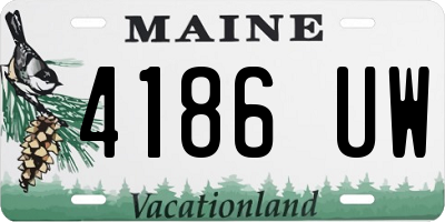 ME license plate 4186UW