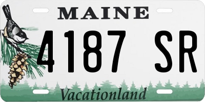 ME license plate 4187SR