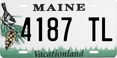 ME license plate 4187TL