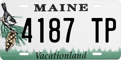 ME license plate 4187TP
