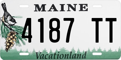 ME license plate 4187TT