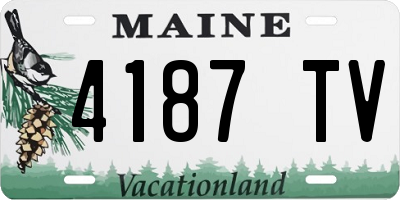 ME license plate 4187TV