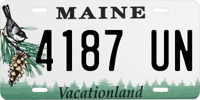 ME license plate 4187UN