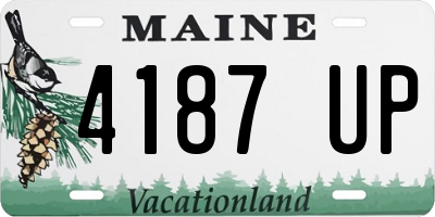 ME license plate 4187UP