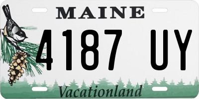 ME license plate 4187UY