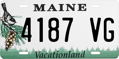 ME license plate 4187VG