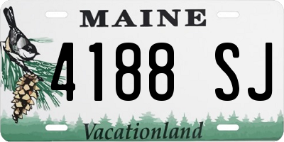 ME license plate 4188SJ