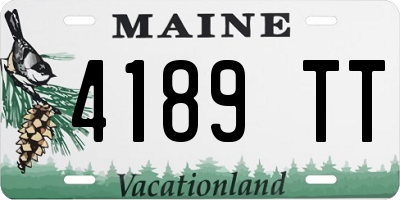 ME license plate 4189TT