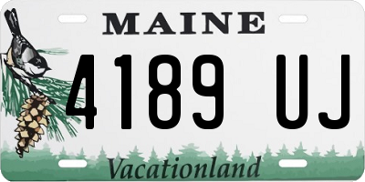 ME license plate 4189UJ