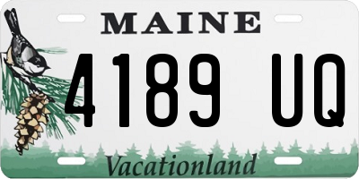 ME license plate 4189UQ