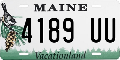 ME license plate 4189UU