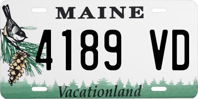 ME license plate 4189VD