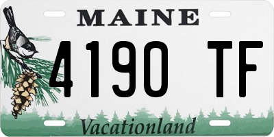 ME license plate 4190TF