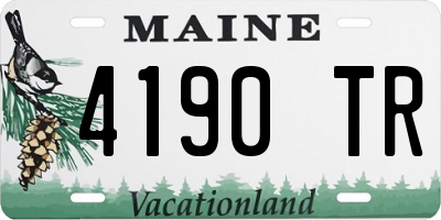 ME license plate 4190TR