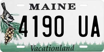 ME license plate 4190UA
