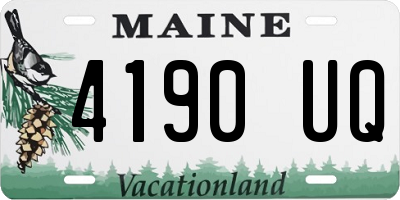ME license plate 4190UQ