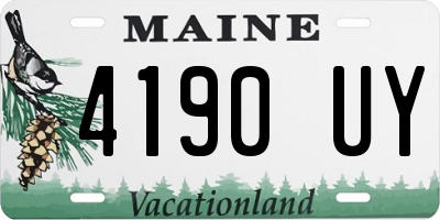 ME license plate 4190UY