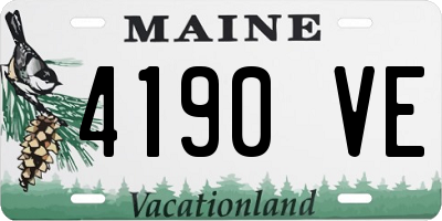 ME license plate 4190VE