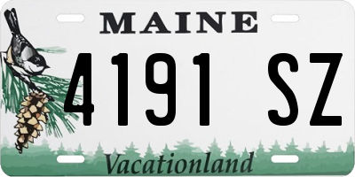 ME license plate 4191SZ