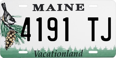 ME license plate 4191TJ