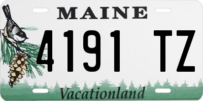 ME license plate 4191TZ