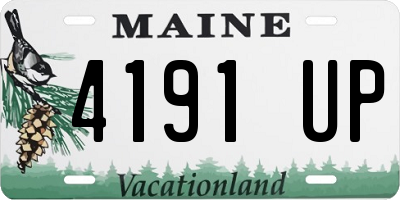 ME license plate 4191UP