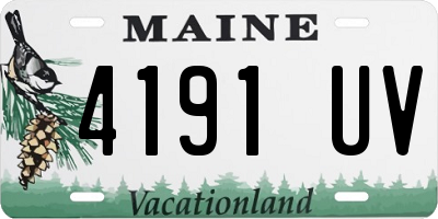 ME license plate 4191UV