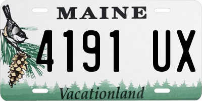 ME license plate 4191UX