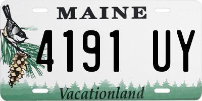 ME license plate 4191UY