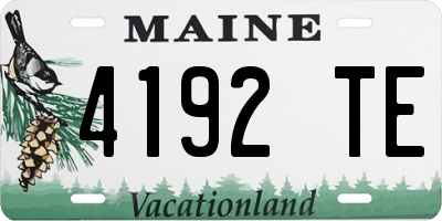 ME license plate 4192TE