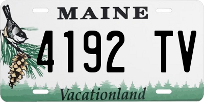 ME license plate 4192TV