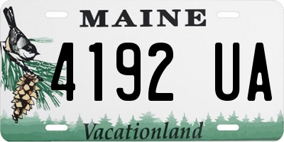 ME license plate 4192UA
