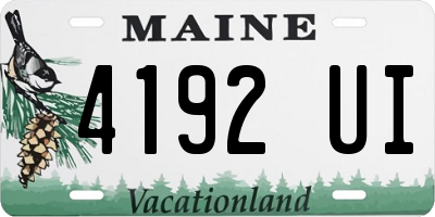 ME license plate 4192UI