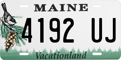 ME license plate 4192UJ