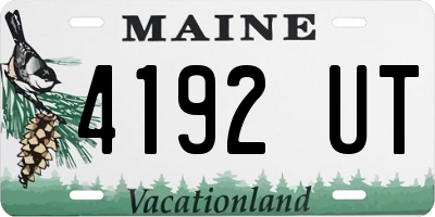 ME license plate 4192UT