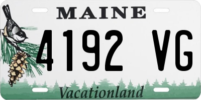 ME license plate 4192VG