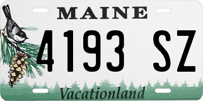 ME license plate 4193SZ